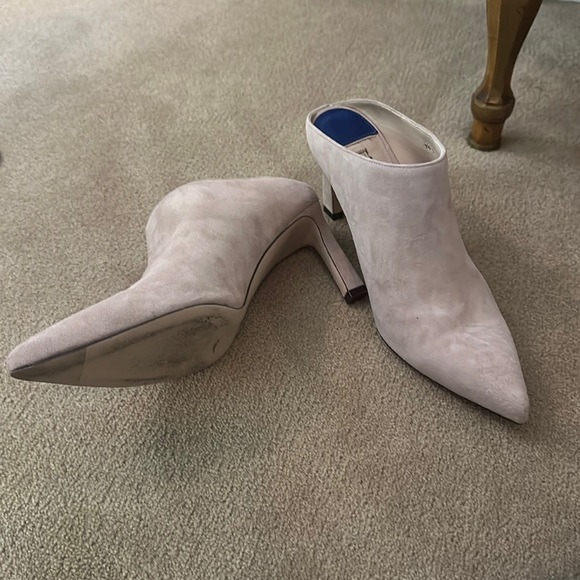Stuart Weitzman Suede Heel Mules - Picture 2 of 3